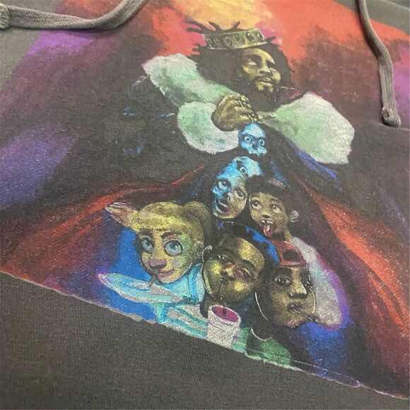 Dreamville J Cole KOD Concert Hoodie Official Merchandise Gray Mineral Washed XL - Picture 4 of 6